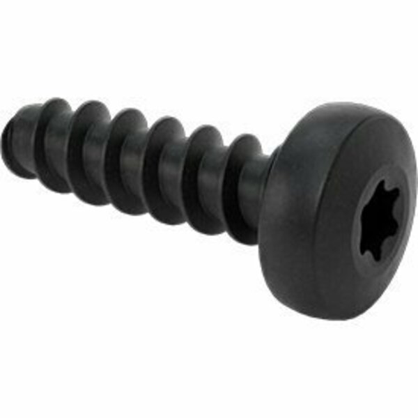 Bsc Preferred Torx Plus Rounded Head Thread-Forming Screws Black-Oxide Steel Number 4 Size 3/8 Long, 50PK 99512A657